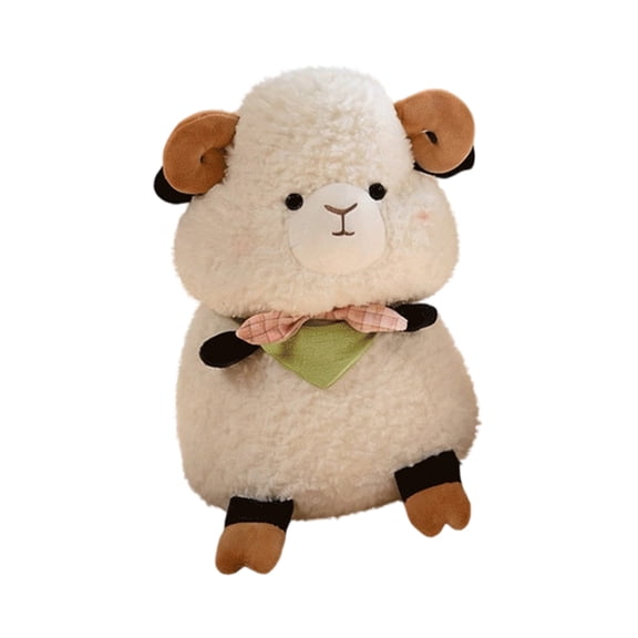 Cartoon Marshmallow Lamb Plush Toy , Green Size M Sleeping Comfort Doll For Kids Girls Birthday Gift Soft Fluffy Stuffed Animal Companion--
