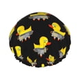 thumbnail image 1 of Cartoon Mechanical Cool Duck Shower Cap, Reusable Bath Hair Hat for all Hair Lengths Hair Cover with Elastic Band Double Waterproof Layers Bathing Hat, 1 of 5