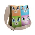 thumbnail image 1 of Cartoon Messenger Bag, Colorful Animal Kitten, Unisex Cross-body, by Ambesonne, 1 of 2