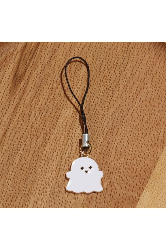 Cartoon Metal Anime Ghost Demon Phone Rope Keychain Lovers Mobile Phone Charms Cute Keychains Strap Lanyard Bag Pendant