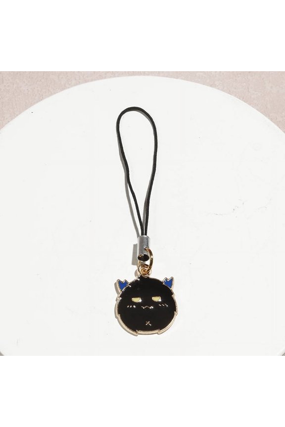 Cartoon Metal Anime Ghost Demon Phone Rope Keychain Lovers Mobile Phone Charms Cute Keychains Strap Lanyard Bag Pendant