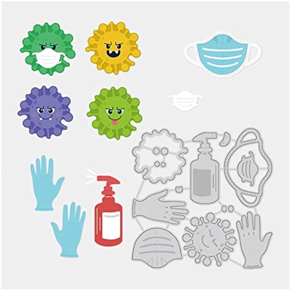 Cartoon Metal Cutting Dies Cleaning Themed Pattern Die Cuts Embossing Stencil for Card Making Scrapbooking Paper Craft