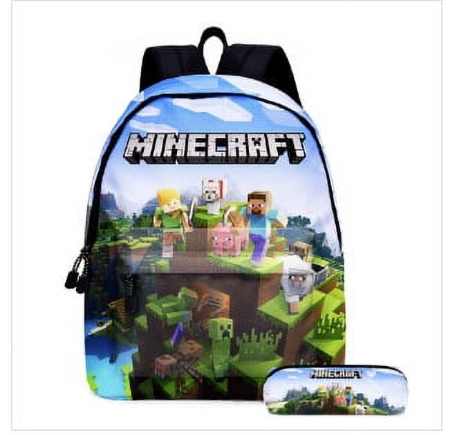 Cartoon Minecraft Full Print Casual Lightweight Large Capacity Backpack ...