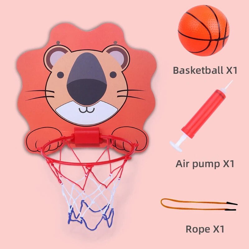 Cartoon Mini Basketball Hoop Kids Sports Toys Montessori Foldable Wall