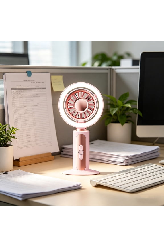 Cartoon Mini USB Fan Portable Leafless Cute Camera Style USB Rechargeable 3 Speed Quiet Strong Airflow Compact Cooling For Office Dorm Travel Desk Home Outdoor Summer Use