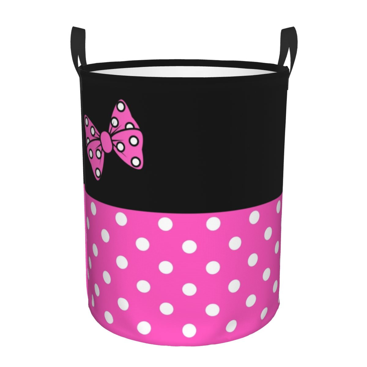 Cartoon Minnie Laundry Basket Collapsible Animated Polkadots Clothes ...