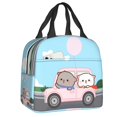 thumbnail image 1 of Cartoon Mochi Cat Peach And Goma Meme Lunch Bag Women Thermal Cooler Insulated Lunch Box for Work Office Travel Picnic Food Bags, 1 of 6