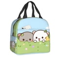 thumbnail image 1 of Cartoon Mochi Cat Peach And Goma Meme Lunch Bag Women Thermal Cooler Insulated Lunch Box for Work Office Travel Picnic Food Bags, 1 of 6