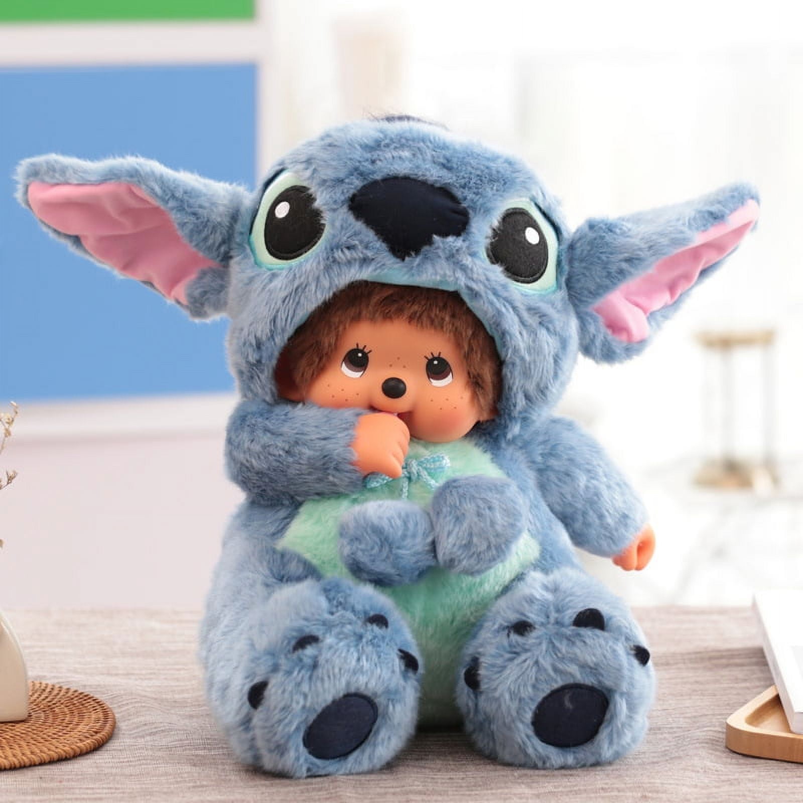 Disney-Peluche Kawaii Monchichis Transform Stitch, Totoro, Kiki, Stellalou,  Linabell, Cadeaux pour enfants, 20cm