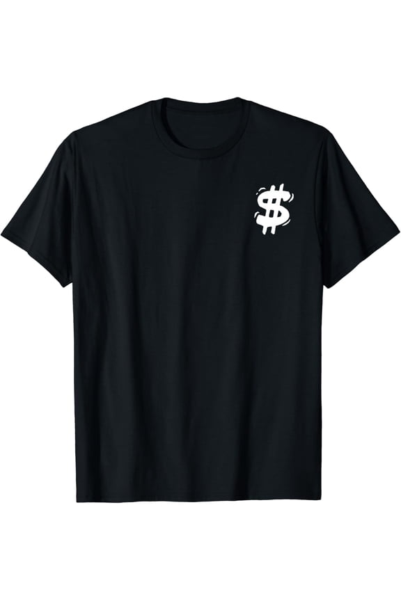 Cartoon Money Dollar Sign Tshirt - Small Print