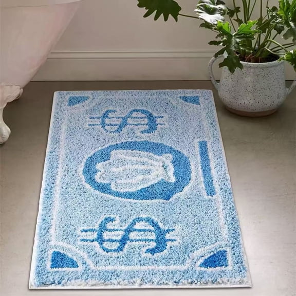 Cartoon Money Rug for Bedroom Cool Rugs Non - Slip Machine Washable Soft Shag Bathroom Mat - Funny Decor & Gift Idea