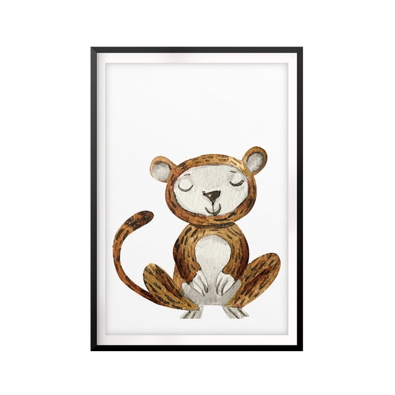 Cartoon Monkey 5 x 7 UNFRAMED Print Animal Wall Art