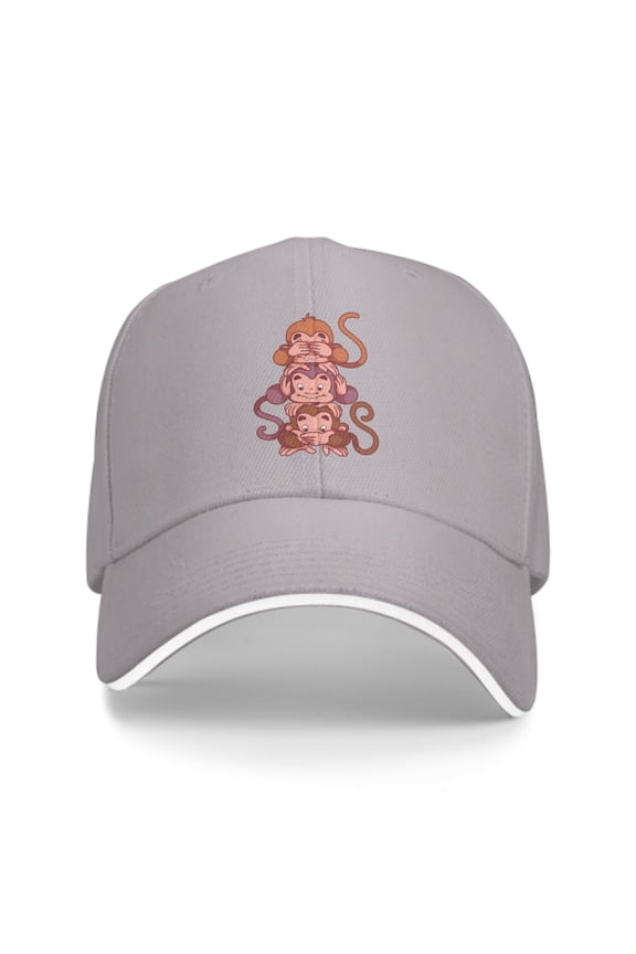 Cartoon Monkey Baseball Caps for Men Women Fashion Summer Casquette Adjustable Casual Trucker Hats for Outdoor Activities