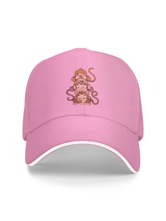 Cartoon Monkey Baseball Caps for Men Women Fashion Summer Casquette Adjustable Casual Trucker Hats for Outdoor Activities