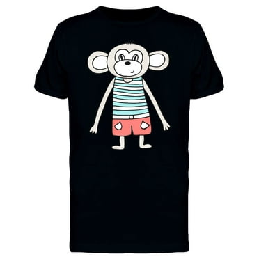 Cartoon Monkey In Summer Clothes Tee Men's -Image by Shutterstock