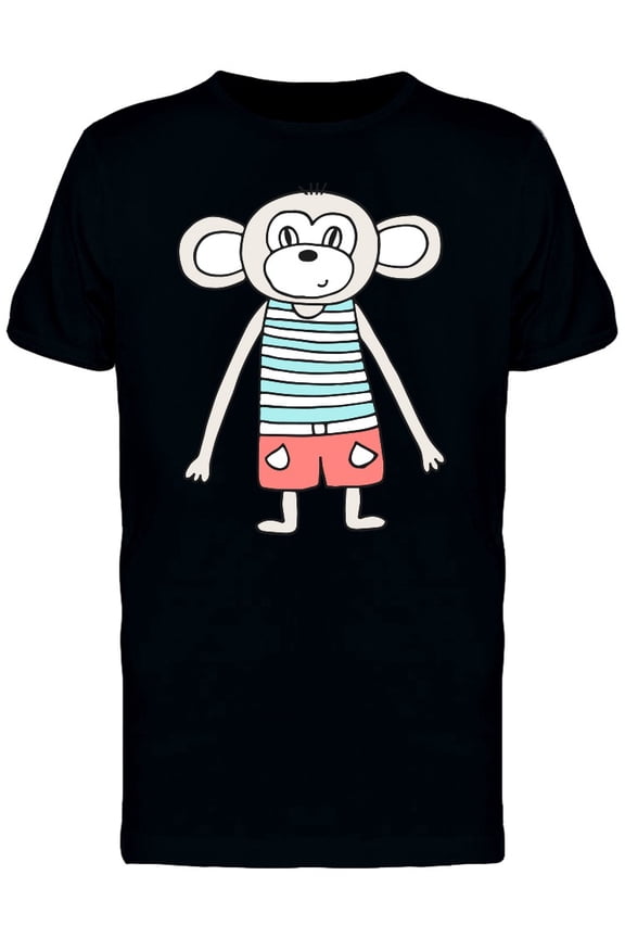 Cartoon Monkey In Summer Clothes Tee Men's -Image by Shutterstock