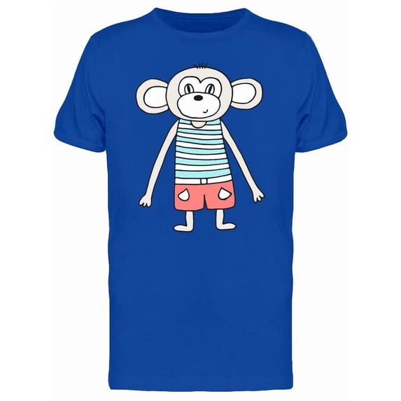 Cartoon Monkey In Summer Clothes Tee Men's -Image by Shutterstock