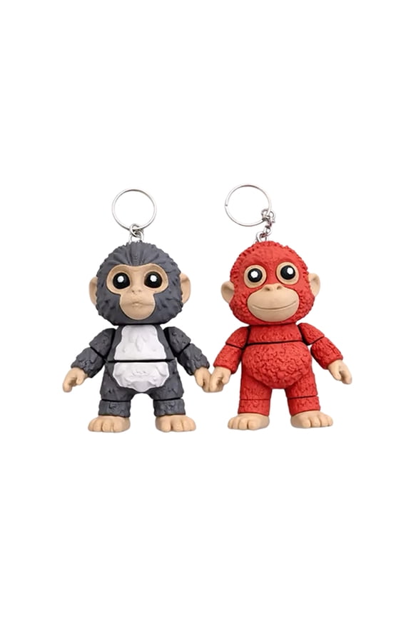 Cartoon Monkey Keychains 3D Printed Monkey Pendant Keychains Kids and Adults Birthday Baby Showers Gift
