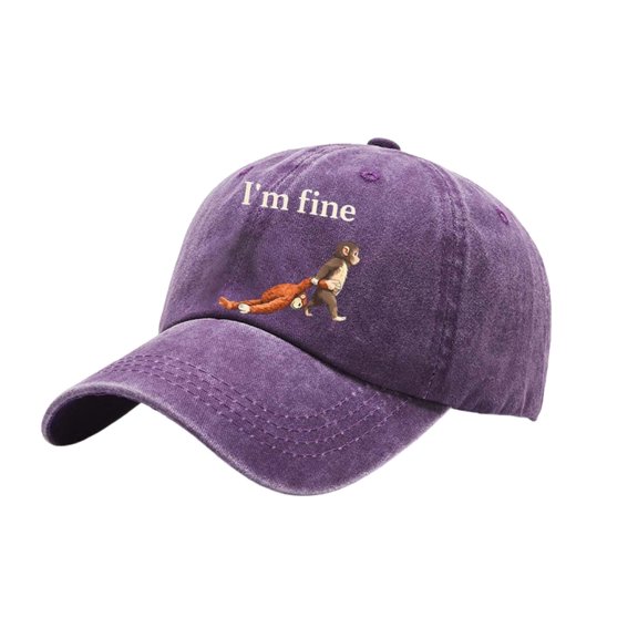 Cartoon Monkey Printing Baseball Cap Soft Breathable Hat For Teens