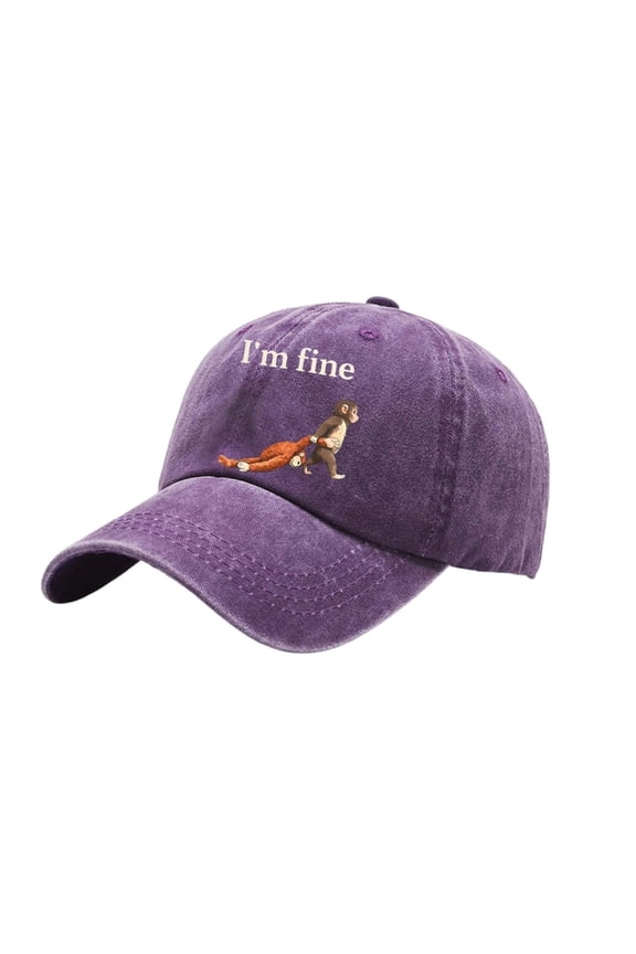 Cartoon Monkey Printing Baseball Cap Soft Breathable Hat For Teens
