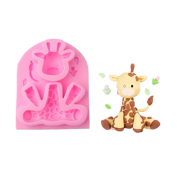 Cartoon Monkey Rabbits Elephant Giraffe Silicone Sugarcraft Mold Resin Cupcake Baking Fondant Cake Decorating Tool