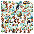 thumbnail image 1 of Cartoon Monkey Theme Stickers, Waterproof Monkey Theme Sticker for Water Bottle Laptop Phone Cases Planner Skateboard Luggage Helmet Party Favor Decor, Ideal for Adults Teens Teacher Rewards, 1 of 9