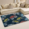 thumbnail image 1 of Cartoon Monster Trucks Comic Area Floor Mats Non-Slip Rugs Soft Doormat 60 x 39 inch Carpet for Living Dining Room Bedroom Decorative, 1 of 7