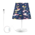 thumbnail image 1 of Cartoon Moon and Star Desk Lamp LED Table Nightstand Lamps with 3 Color Temperatures for Home Bedroom Living Room Decor 8x12, 1 of 8
