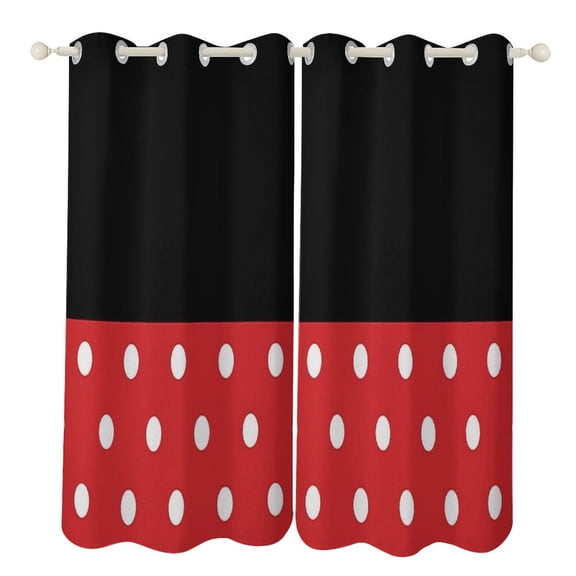 Cartoon Mouse Character 2 Panels Blackout Curtains for Bedroom Living Room Drapes Kitchen Room Window Curtain Grommet