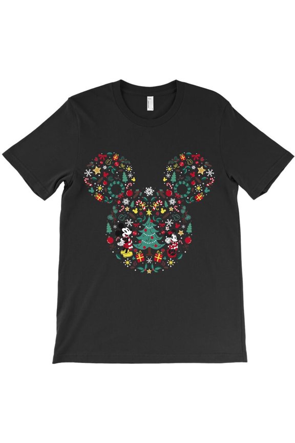 Cartoon Mouse Christmas Mashup Funny Holiday Graphic H39803 T-Shirt, for Men and Women, Up to Size 5XL