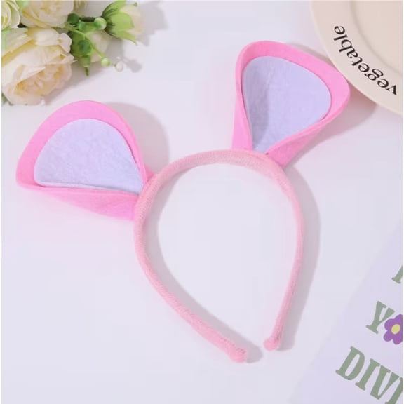 Cartoon Mouse Ear Headband - Comfortable Fabric Cosplay Accessory for Holiday Parties