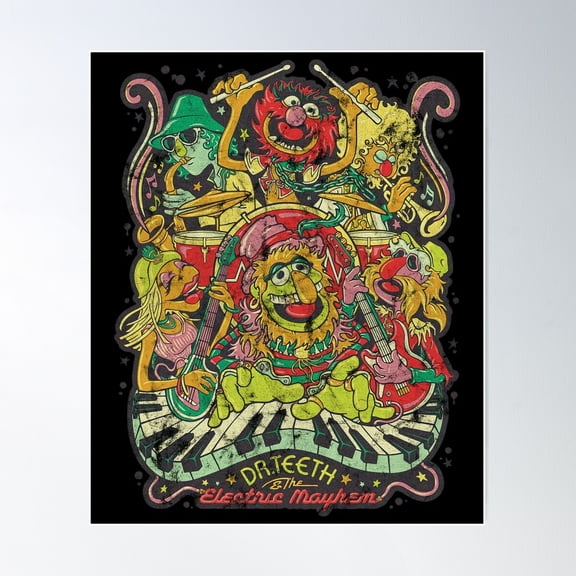 Cartoon Movie Muppet Poster Wall Art, Modern Wall Decor For Living Room Bedroom, 24x36 UNFRAMED