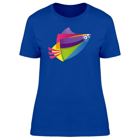 Cartoon Multicolored Bird T-Shirt Women -Image by Shutterstock, Female Medium