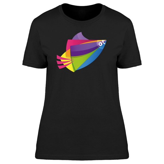 Cartoon Multicolored Bird Tee Women's -Image by Shutterstock
