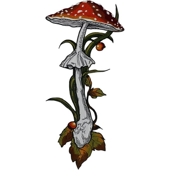Cartoon Mushroom Patch Embroidered Applique Fabric Patch DIY Crafts Unique Designs Patch for Clothes and Accessories 1 Piece