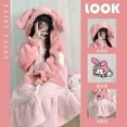 Cartoon My Melody Women Plush Pajamas Robe Set Sanrioed Anime Kawaii
