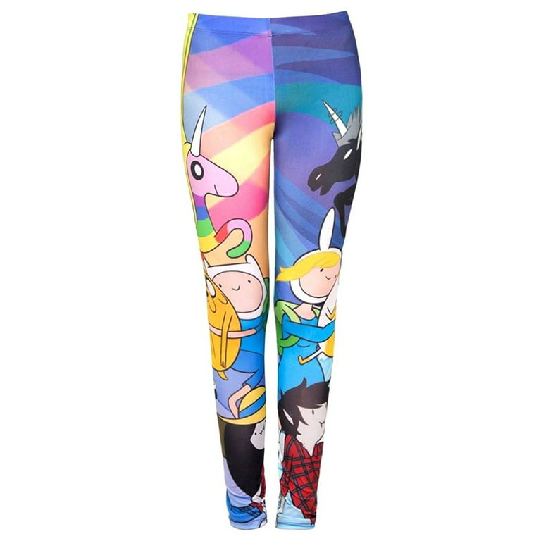 Cartoon Network Adventure Time Parallel Skies Junior's Ankle-Length Leggings  by Mighty Fine (Size Small) 