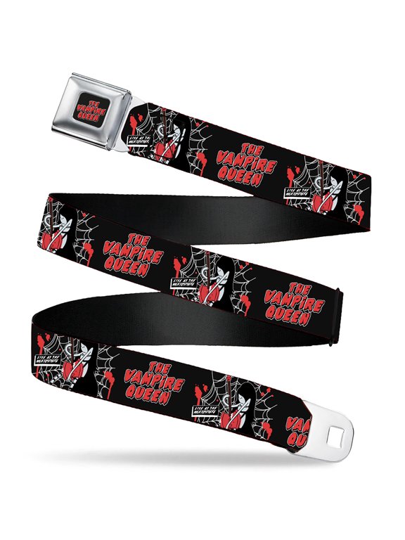 Cartoon Network Belt, Seatbelt Buckle Belt, Adventure Time Marceline the Vampire Queen Web Pose Black, Youth 22 to 32 Inches