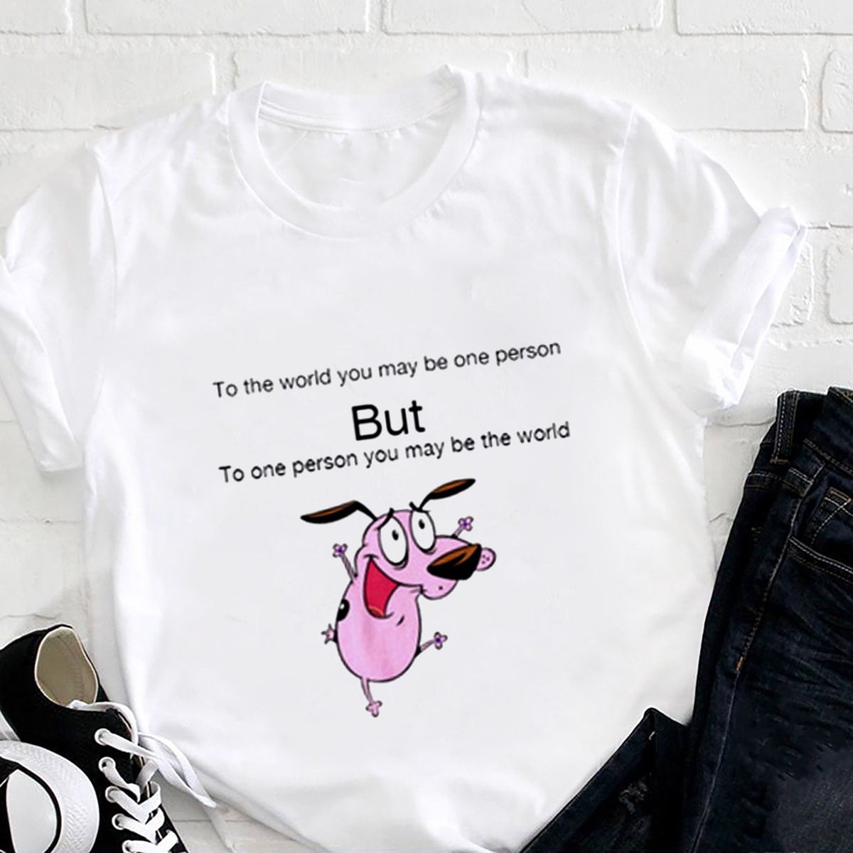 Same Shit Different Day Cartoon Tote Bag - Funny Courage The Cowardly Dog Gift, 15.35x13.38 Inch