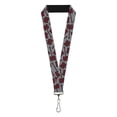 thumbnail image 1 of Cartoon Network Lanyard, Adventure Time Marcelines Axe Bass Scattered Gray, Elastic, 1 of 4