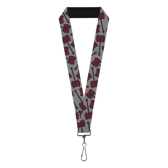 Cartoon Network Lanyard, Adventure Time Marcelines Axe Bass Scattered Gray, Elastic