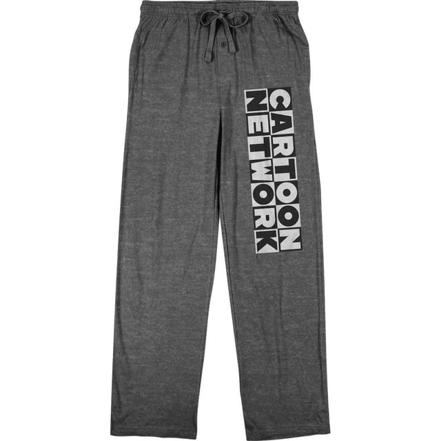 Cartoon Network Logo Men's Gray Heather Quick Turn Sleep Pajama Pants-Medium