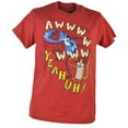 thumbnail image 1 of Cartoon Network Regular Show Comedy Awww Yeahuh Heather Red Tshirt Tee 2XLarge, 1 of 1