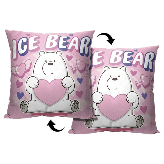 Cartoon Network We Bare Bears Ice Bear Kids Printed Throw Pillow, 18 x 18 inches