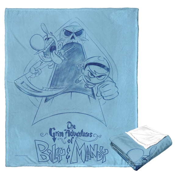 Cartoon Network's Billy And Mandy Friends With Death Kids Silk Touch Throw Blanket
