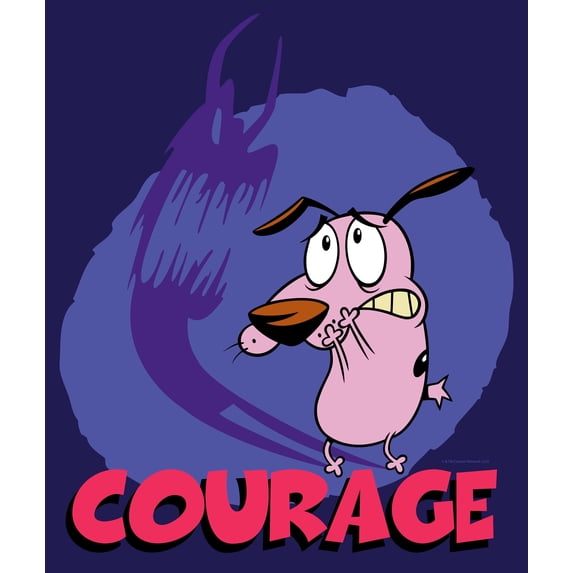 Cartoon Network's Courage The Cowardly Dog Face Your Fears Kids Silk Touch Throw Blanket