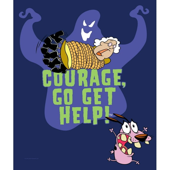 Cartoon Network's Courage The Cowardly Dog Go Get Help Kids Silk Touch Throw Blanket