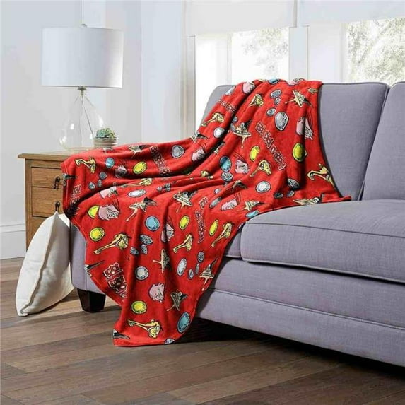 The Northwest 1EEE-23600-0001-OOF 50 x 60 in. Cartoon Network Ed Edd N Eddy Ed Boys Pattern Silk Touch Throw Blanket