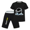 thumbnail image 1 of Cartoon Ninja Kidz Boys Outfit Set – Short Sleeve T-Shirt and Shorts Summer Clothing for Children, 1 of 4