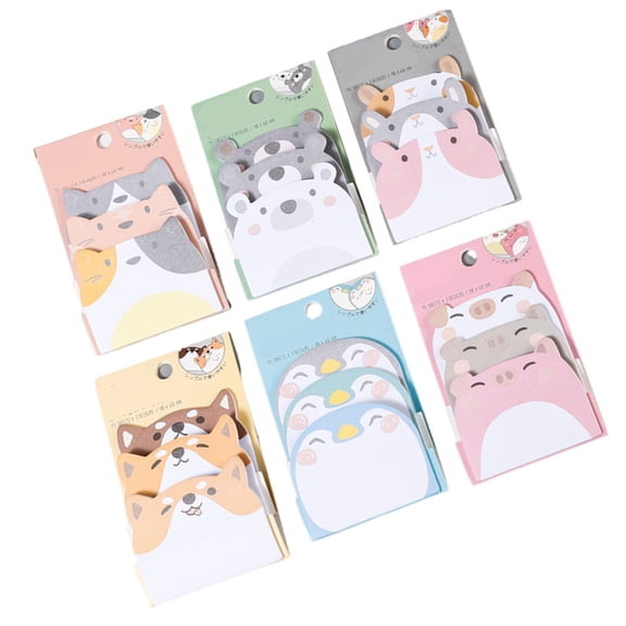 Cartoon Notes Pad 270 Sheets Adheive Note Paper Small Notepads Pocket Memo Pad for Writing Journaling 18x60mm